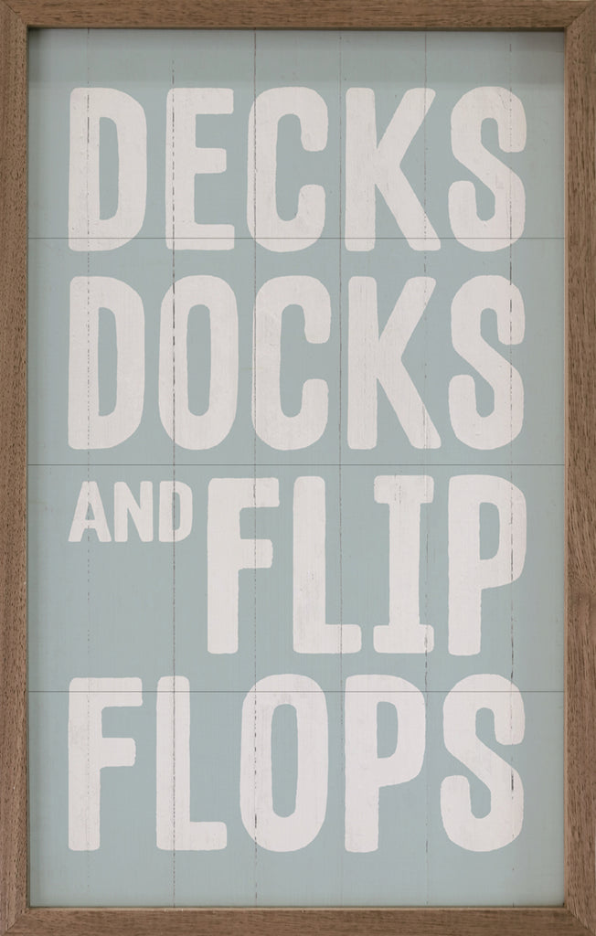 Decks Docks And Flip Flops Blue 10x16 / Blue