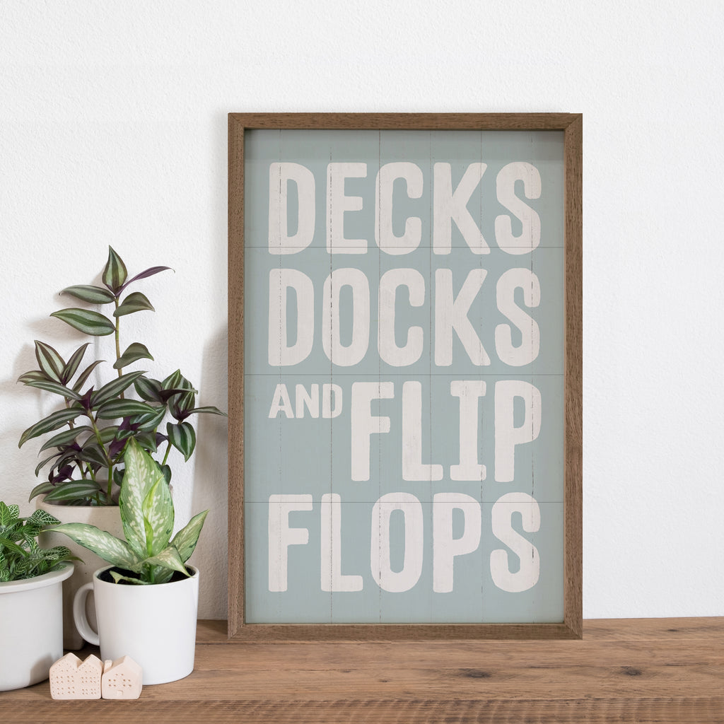 Decks Docks And Flip Flops Blue 10x16 / Blue