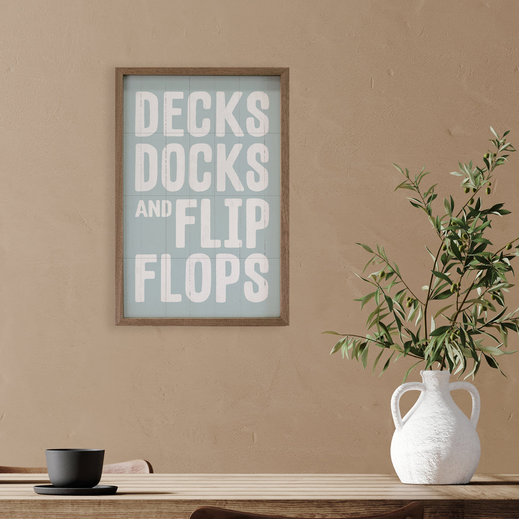 Decks Docks And Flip Flops Blue 10x16 / Blue
