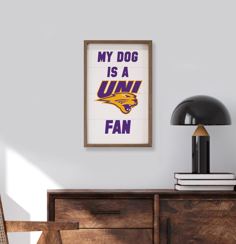 My Dog Is A UNI Fan 10x16 / White