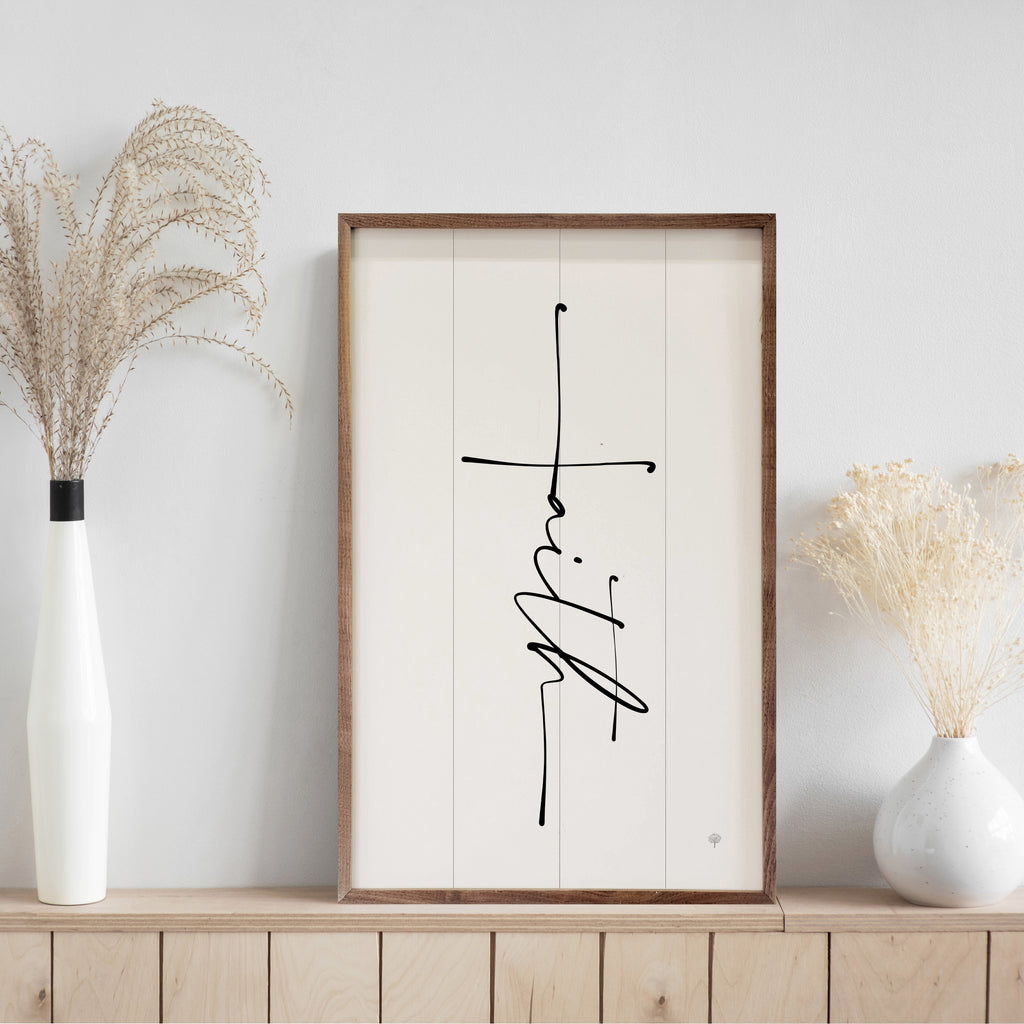 Faith Cross White 10x16 / White