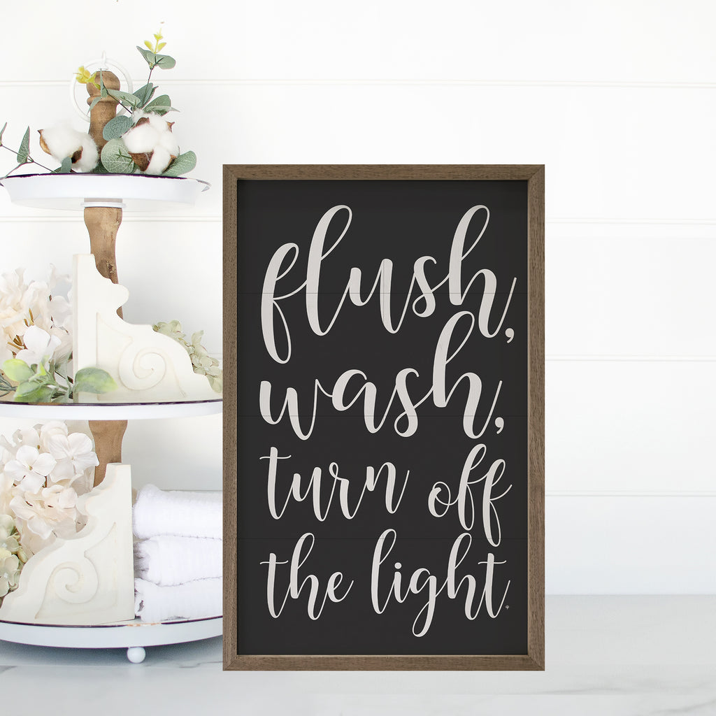 Flush Wash Turn Off The Light Black 10x16 / Black
