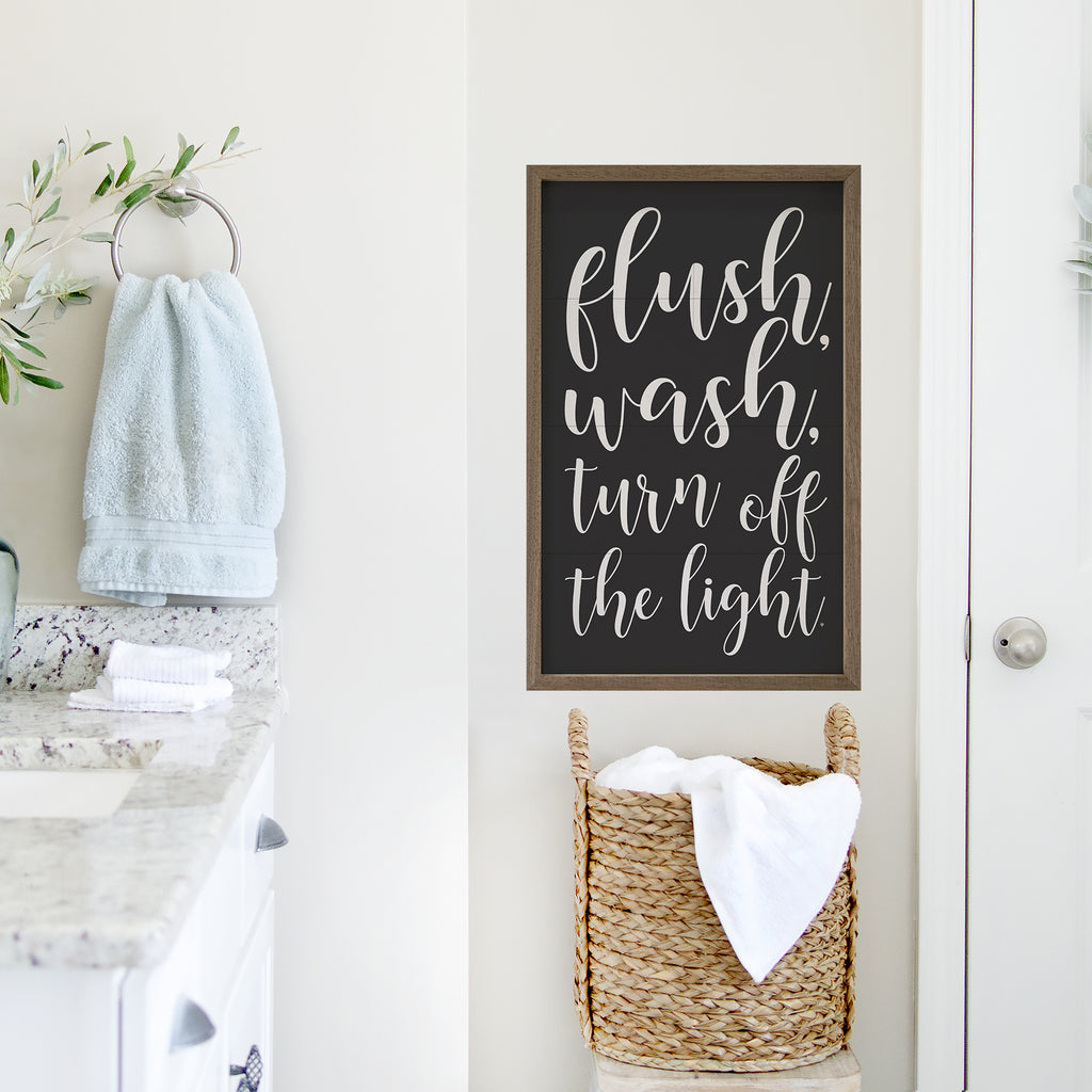 Flush Wash Turn Off The Light Black 10x16 / Black