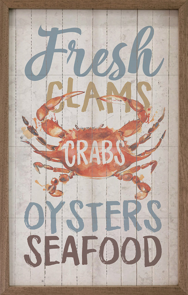 Fresh Seafood Crab Whitewash 10x16 / Whitewash