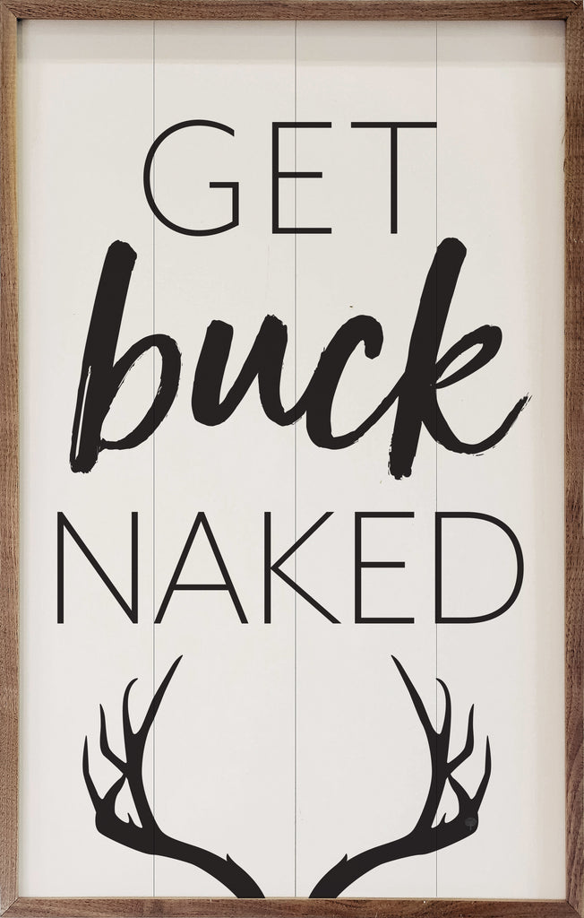 Get Buck Naked White 10x16 / White