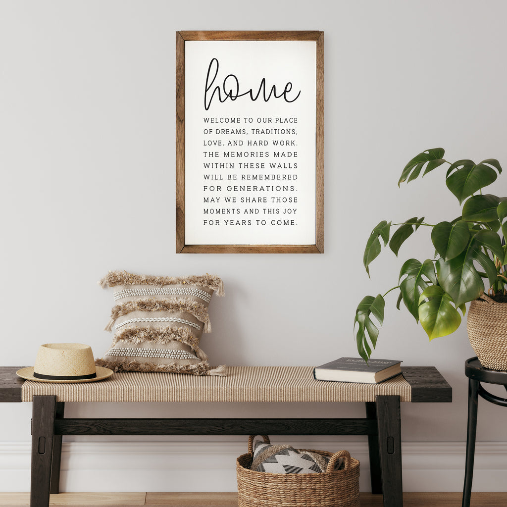 Welcome To Our Place 10x16 / White