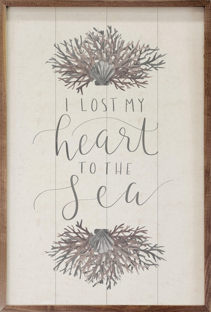 I Lost My Heart To The Sea By Emily Wood 16x10 / Multi-Color
