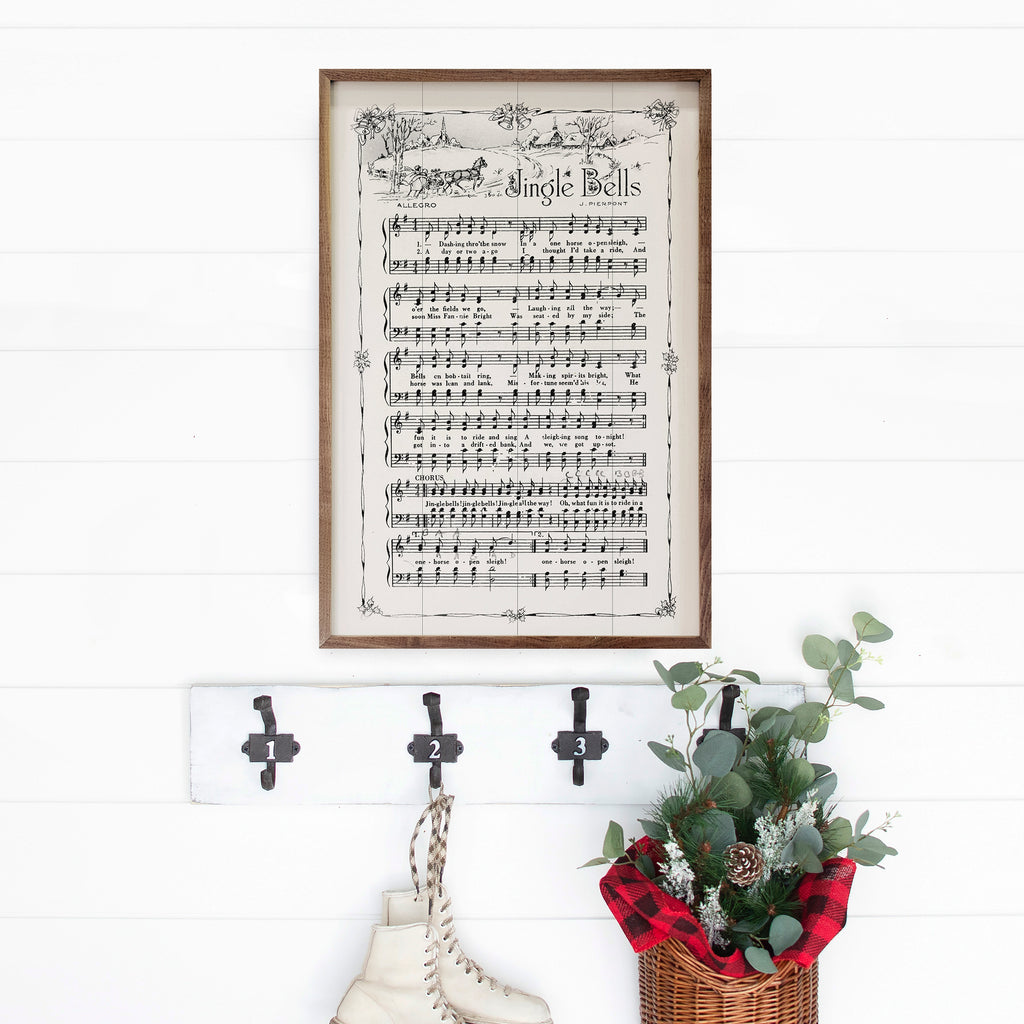 Jingle Bells Sheet Music 10x16 / White