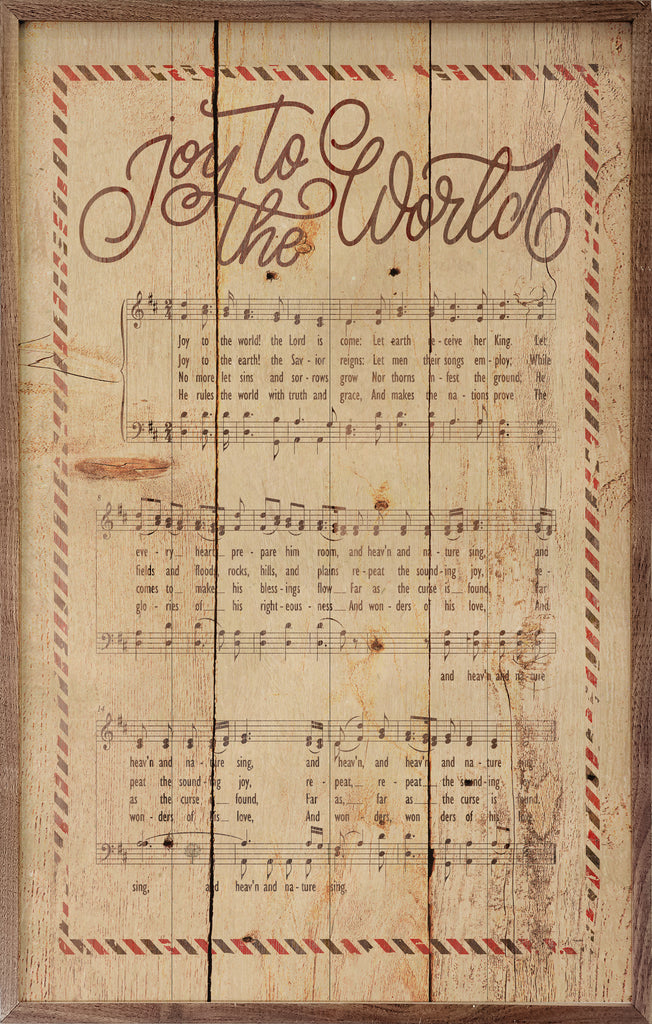 Joy To The World Sheet Music 10x16 / Whitewash