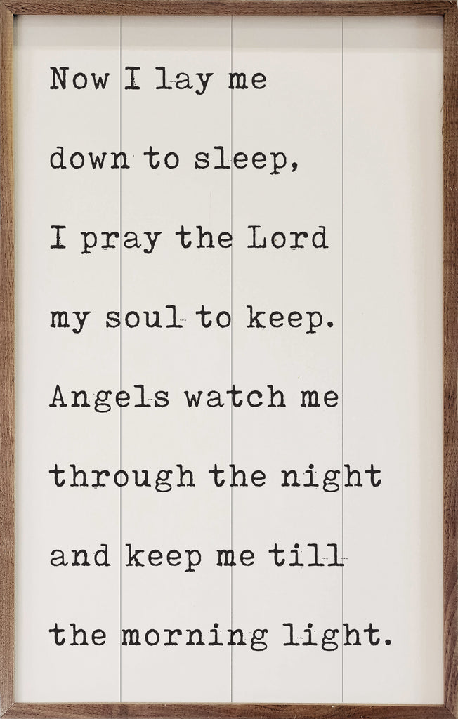 Now I Lay Me Down To Sleep White 10x16 / White