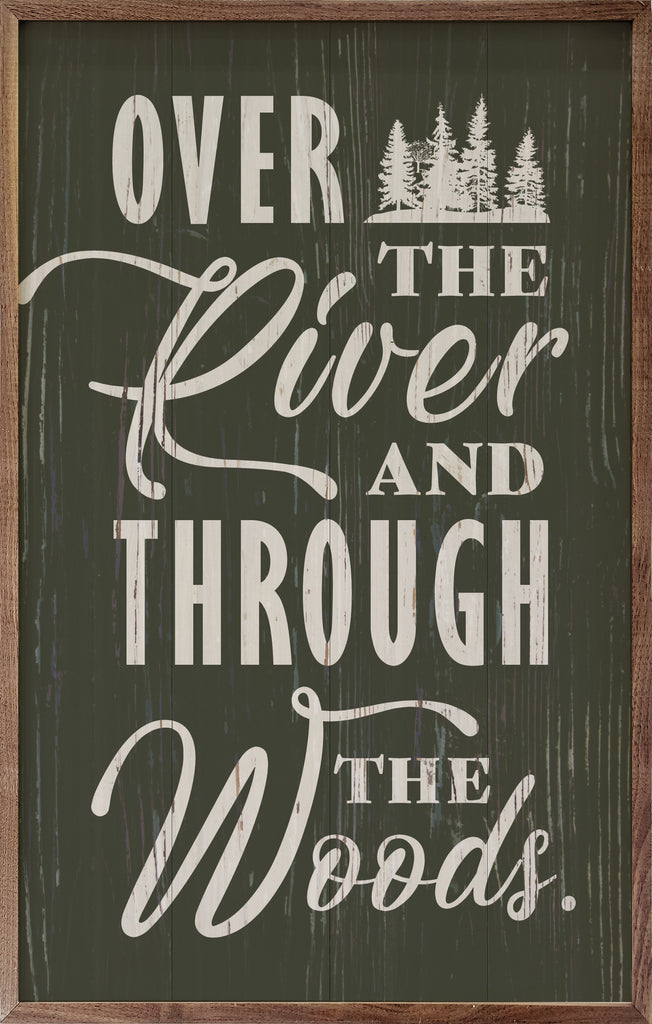 Over the River And Through The Woods Green 10x16 / Green