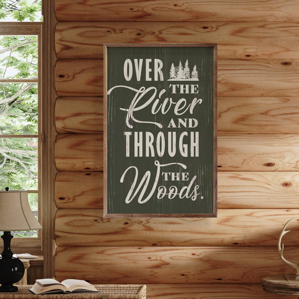 Over the River And Through The Woods Green 10x16 / Green