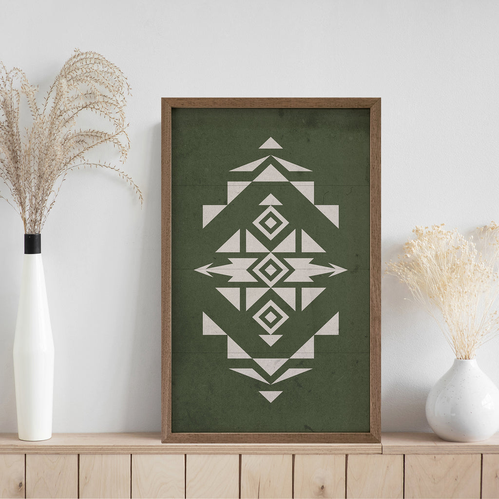 Pattern Tribal Green 10x16 / Green