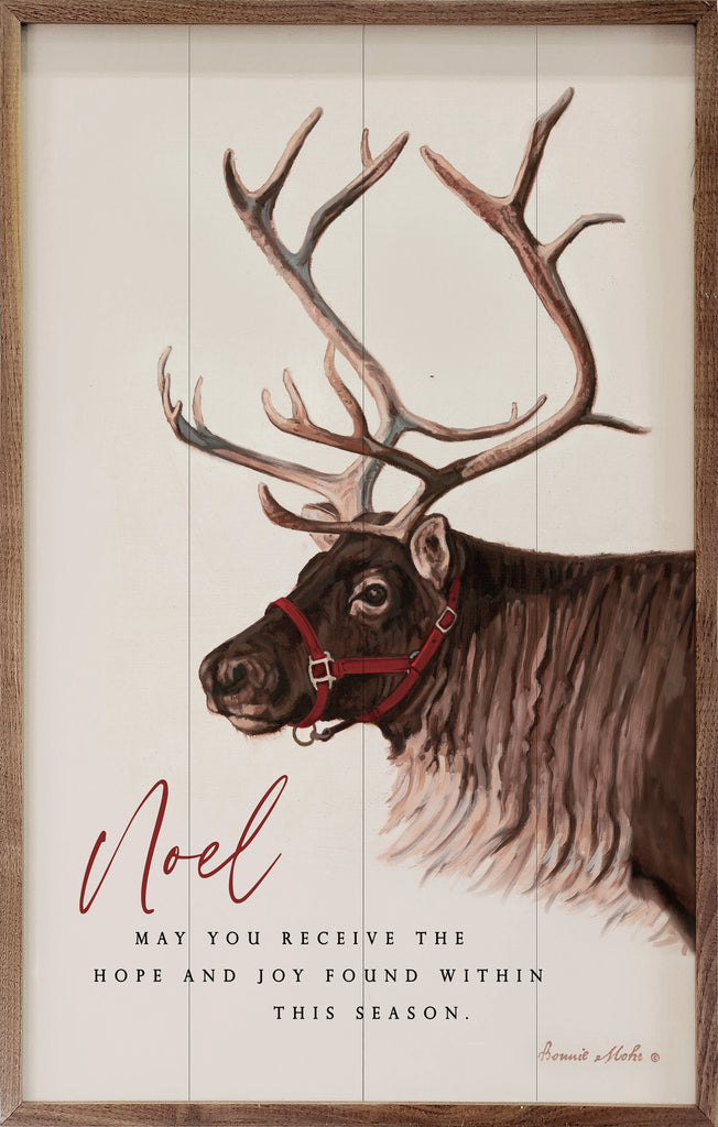 Reindeer Noel By Bonnie Mohr 10x16 / White