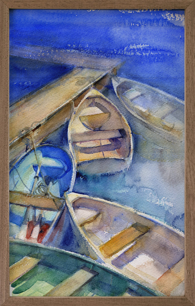 Rowboats 10x16 / Multi-Color