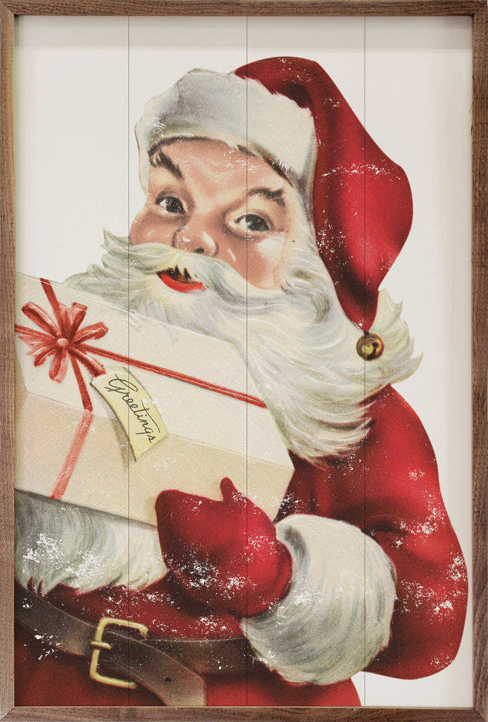 Santa With Delivery White 10x16 / White