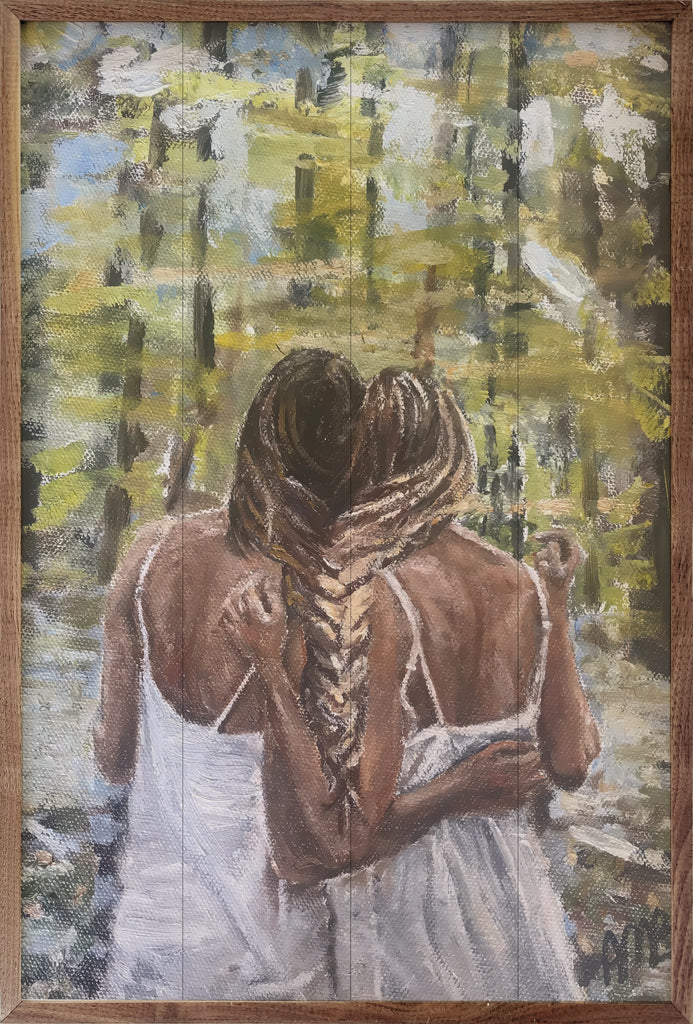 Sisters By Annette Beraud-Battaglia 16x10 / Multi-Color