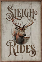 Sleigh Rides Reindeer Classic Whitewash 10x16 / Whitewash