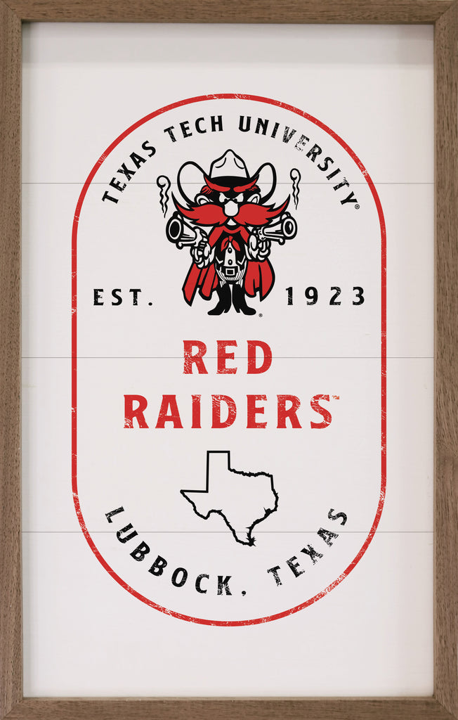 Stamp Poster Texas Tech 10x16 / White