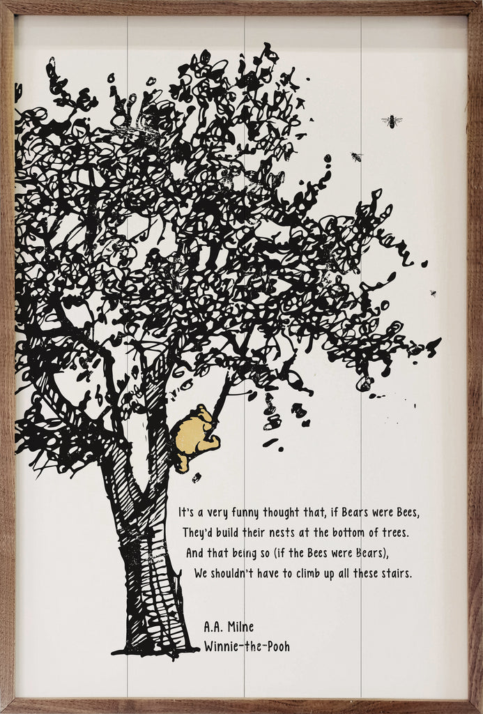 Tree Quote By A A Milne Winnie-The-Pooh 10x16 / White