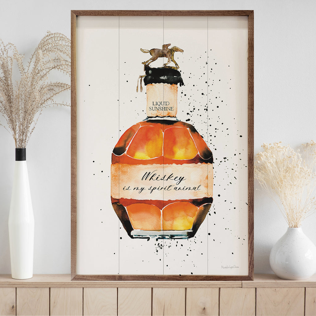 Whiskey Is My Spirit Animal By Mercedes Lopez Charro 10x16 / Multi-Color