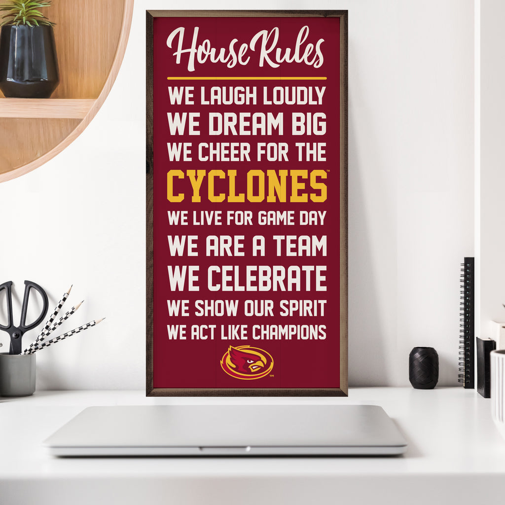 House Rules Iowa State 12x24 / Red