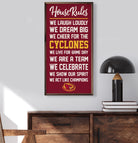 House Rules Iowa State 12x24 / Red