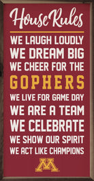 House Rules University Of Minnesota 12x24 / Red