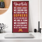 House Rules University Of Minnesota 12x24 / Red