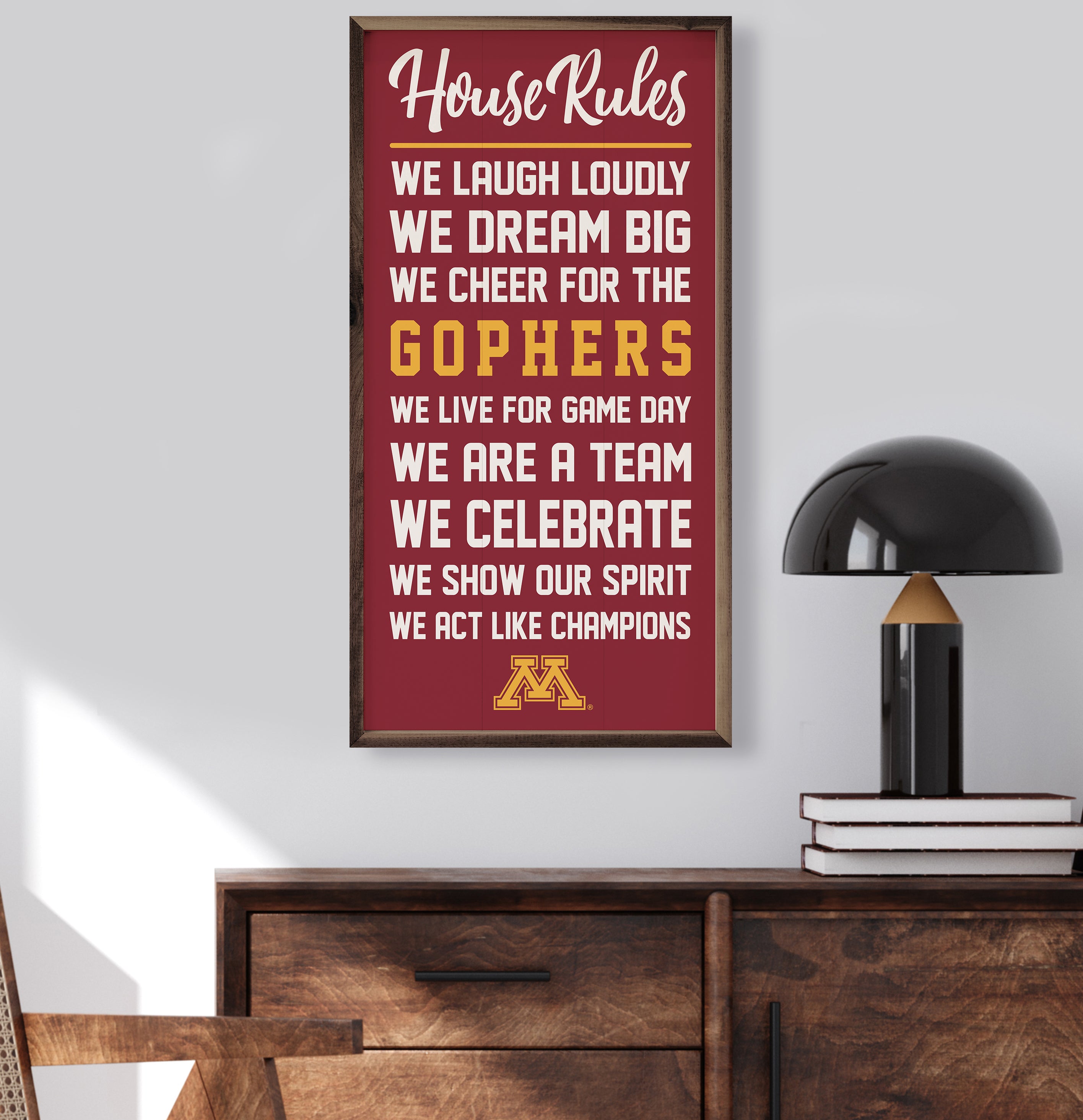 House Rules University Of Minnesota 12x24 / Red
