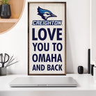 Love You To Omaha And Back 12x24 / White