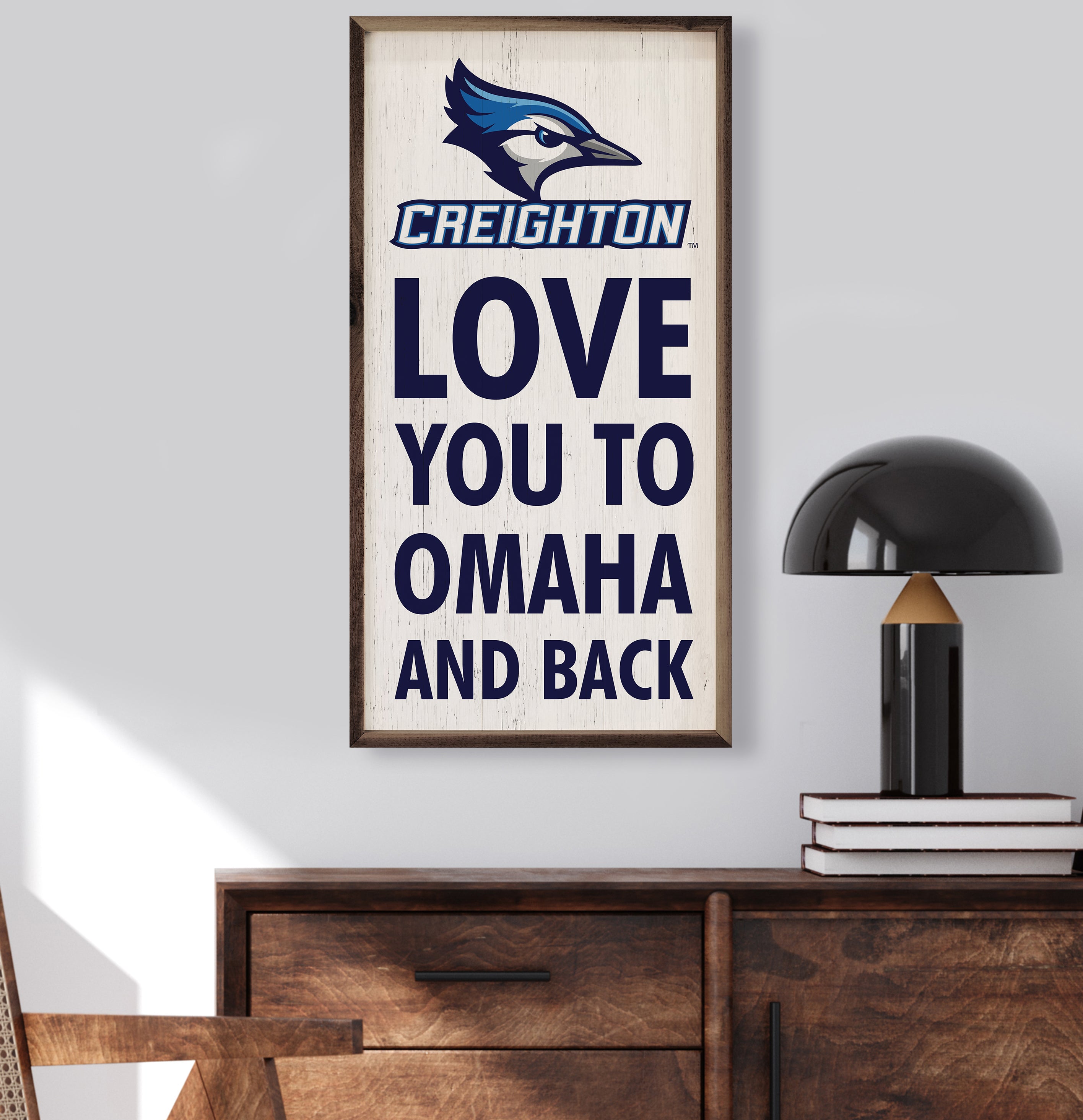 Love You To Omaha And Back 12x24 / White