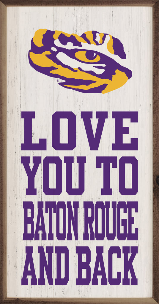 Love You And Back LSU 12x24 / White