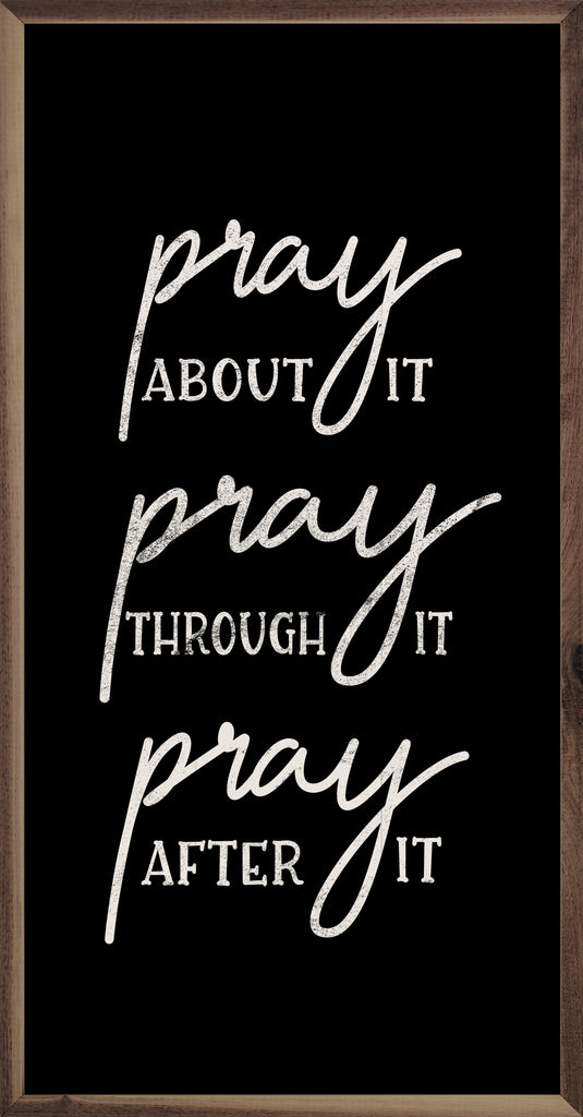 Pray About It Black 12x24 / Black