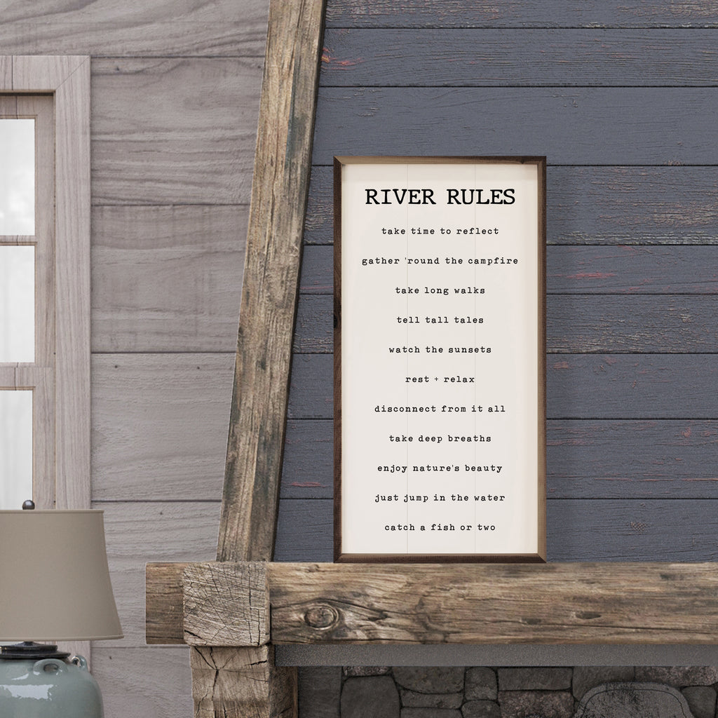 River Rules White 12x24 / White