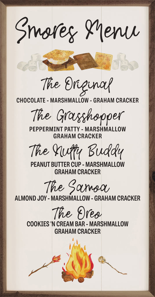 Smores Menu White 12x24 / White