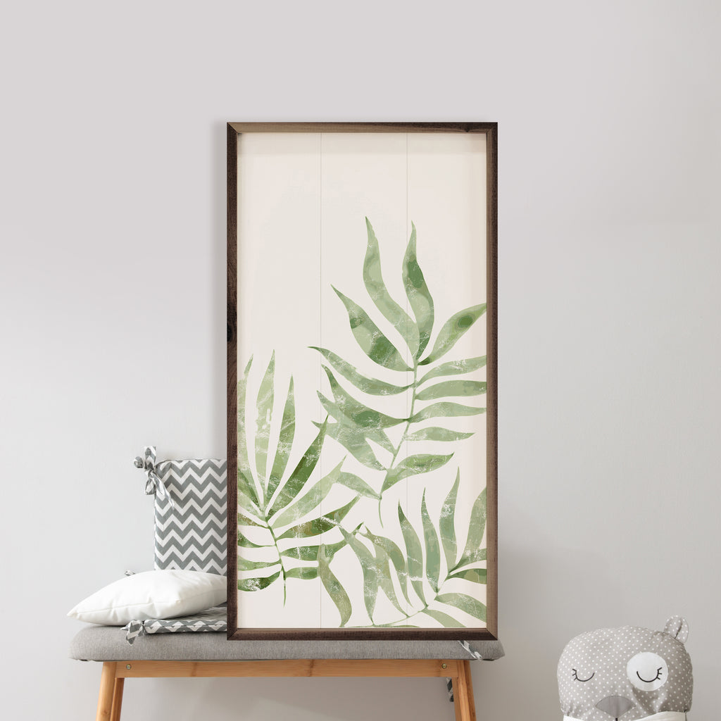 Three Leaves Greenery 12x24 / White