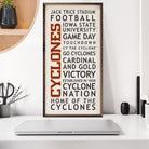 University Words Iowa State 12x24 / White