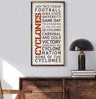 University Words Iowa State 12x24 / White
