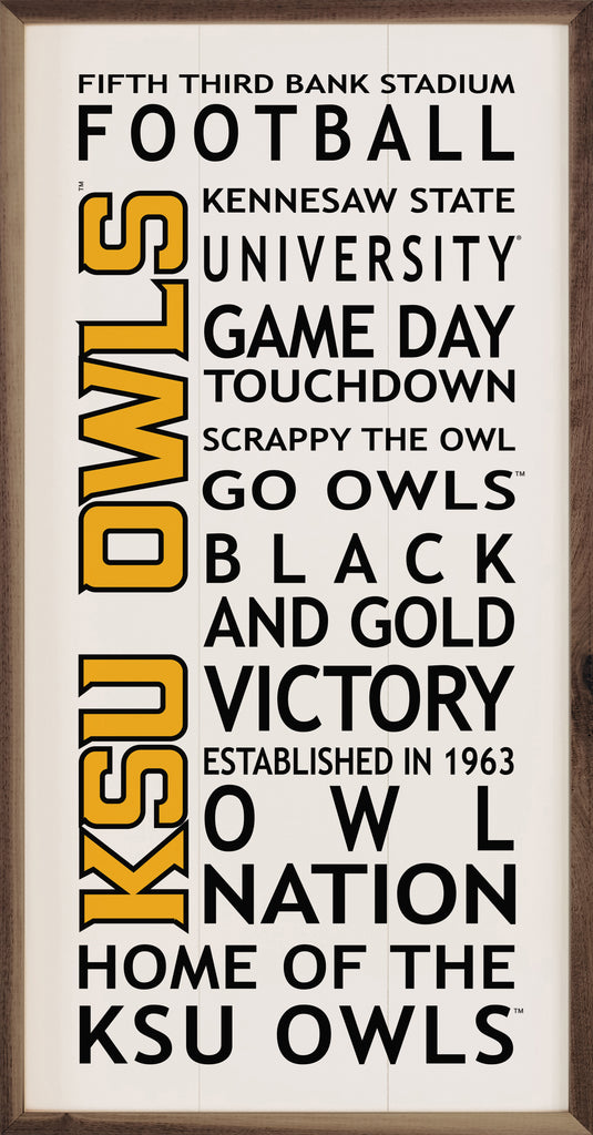 University Words Kennesaw 12x24 / White