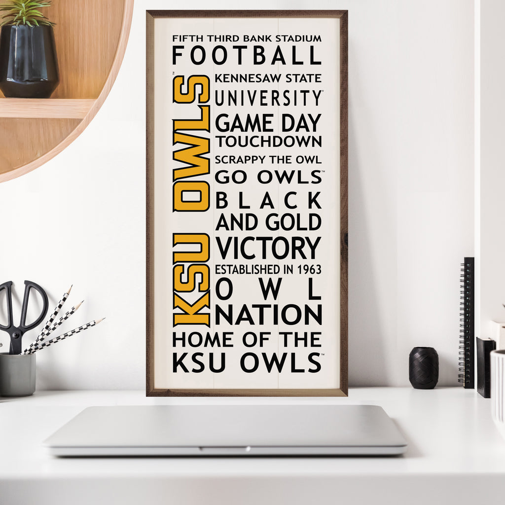 University Words Kennesaw 12x24 / White