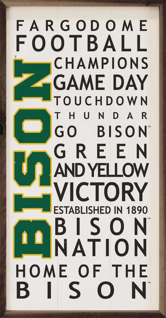 University Words NDSU 12x24 / White