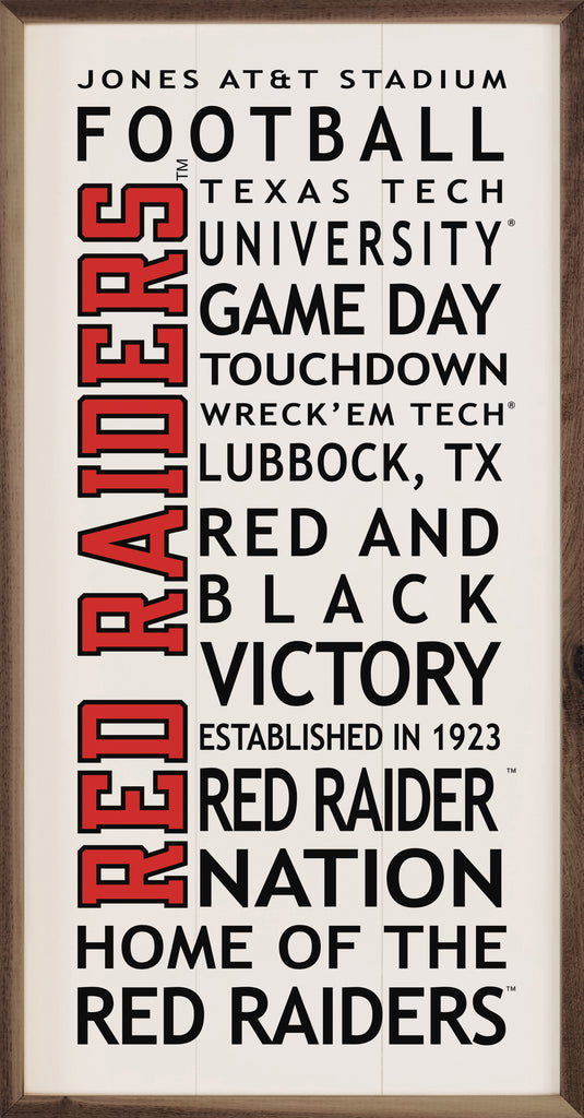 University Words Texas Tech 12x24 / White