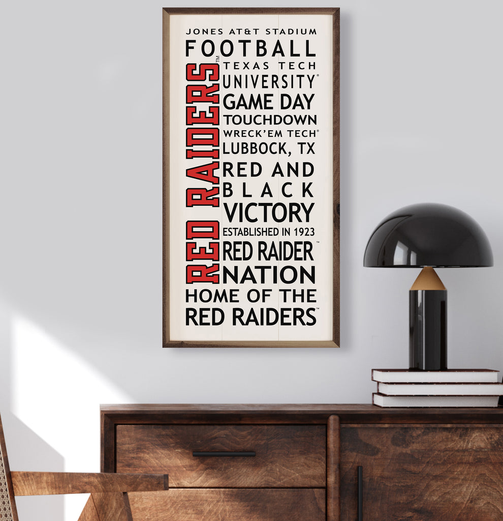 University Words Texas Tech 12x24 / White