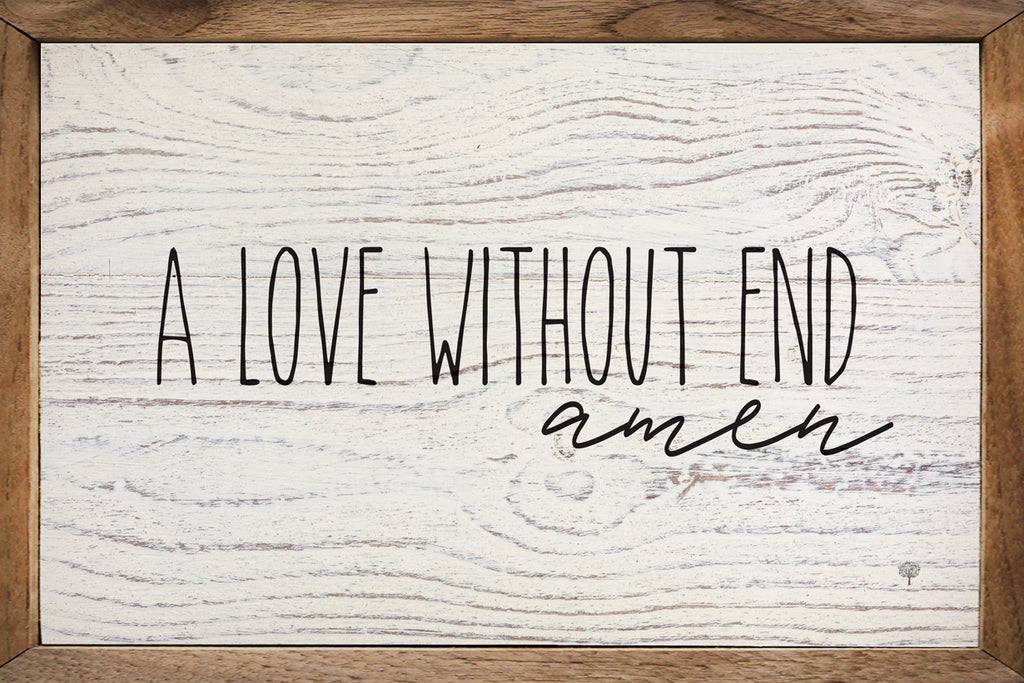 A Love Without End Amen Whitewash 16x10 / Whitewash