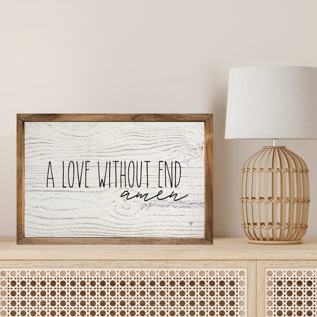 A Love Without End Amen Whitewash 16x10 / Whitewash