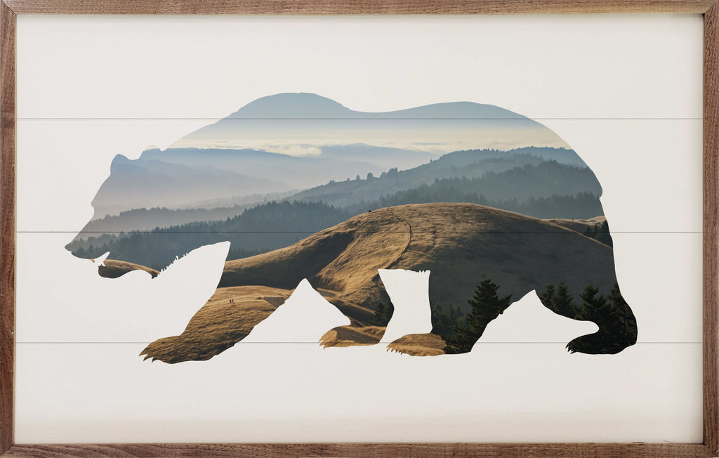 Bear With Mount Tamaulipas California 16x10 / Multi-Color