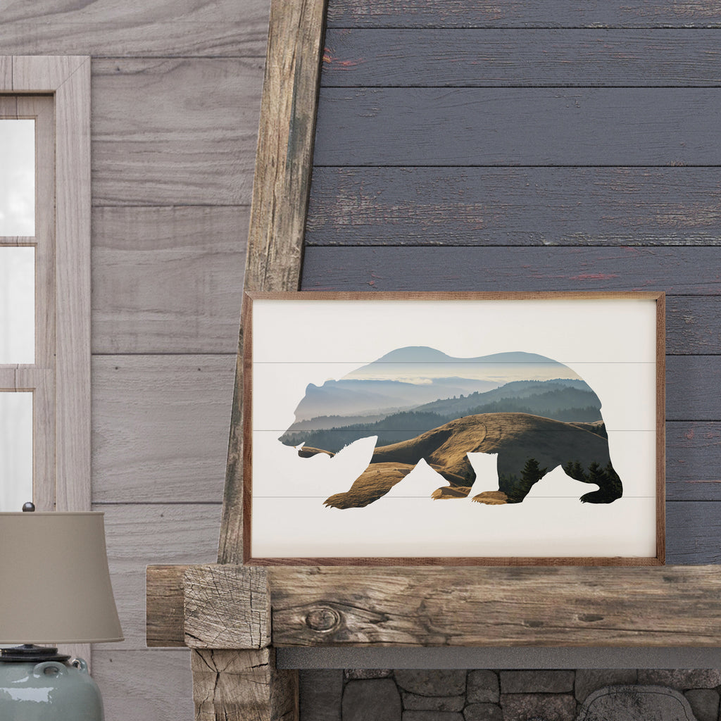Bear With Mount Tamaulipas California 16x10 / Multi-Color