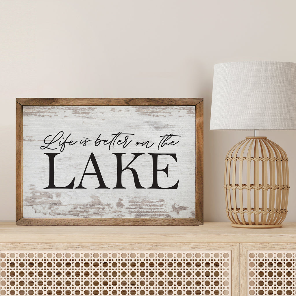 Better On The Lake Whitewash 16x10 / Whitewash