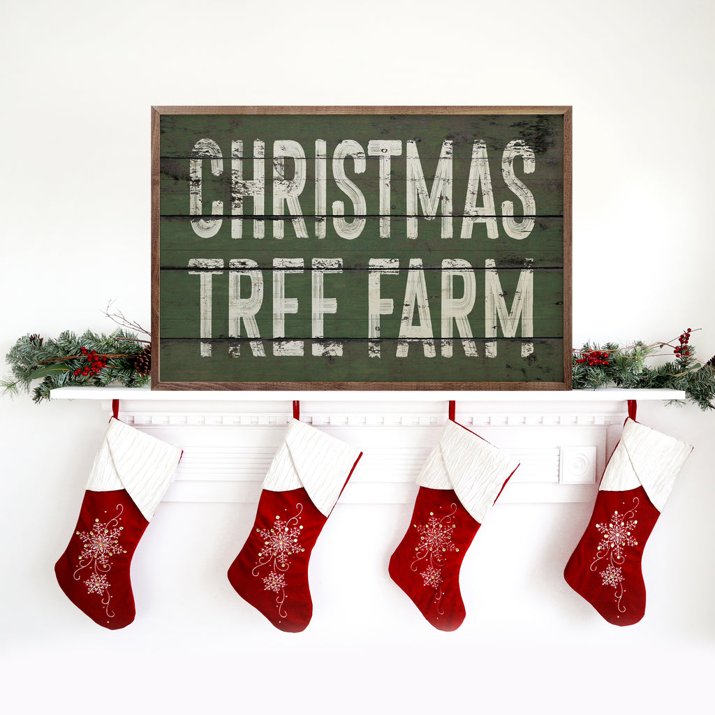 Christmas Tree Farm Green 16x10 / Green